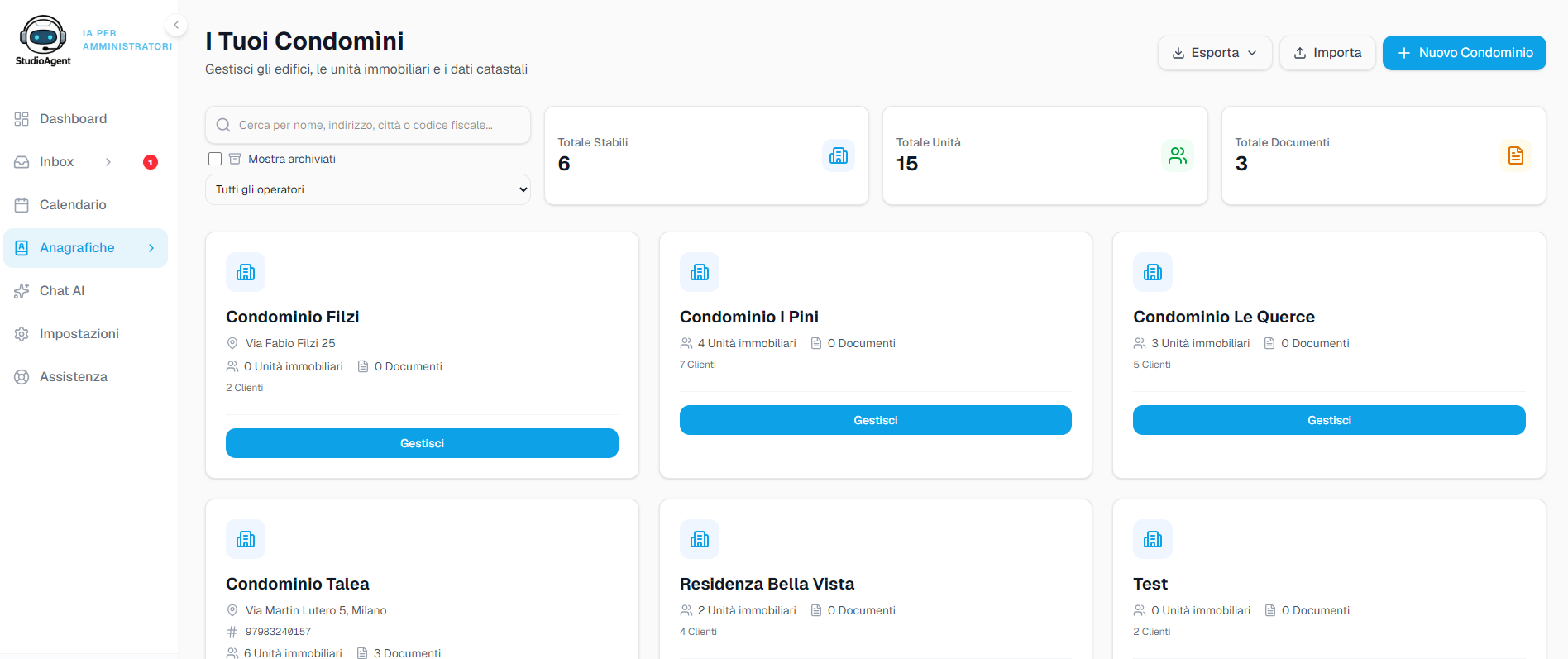 Il CRM per amministratori condominiali.